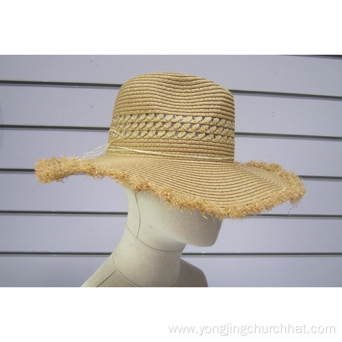 Fine Paper Braid Big Brim Fedora Sun Hats